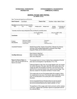 Cook Basin - International Hydrographic Organization