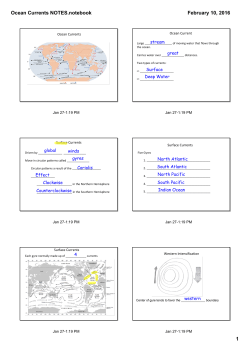 Ocean Currents NOTES.notebook
