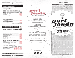 catering - Port Fonda
