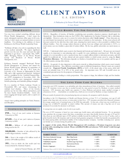 Client Advisor – Q2 2010 - pwm