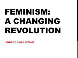 1. Feminism - Lindsey Swartzman