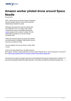 Amazon worker piloted drone around Space Needle