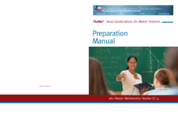 Preparation Manual
