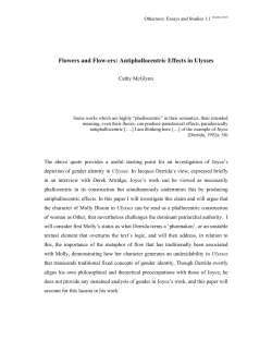Flowers and Flow-ers: Antiphallocentric Effects in Ulysses