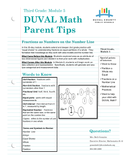 DUVAL Math Parent Tips
