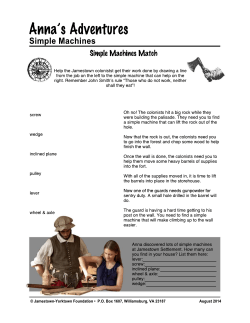 Simple Machines Activity Sheet - Jamestown