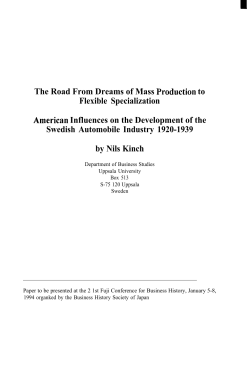 The Road From Dreams of Mass Production to Flexible