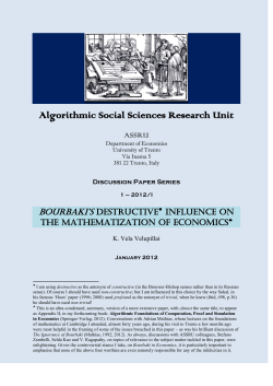 - Algorithmic Social Sciences