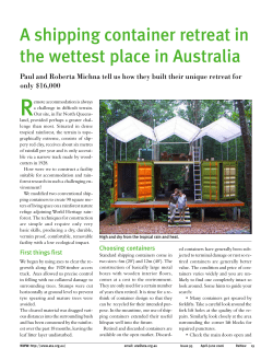 A shipping container retreat in the wettest place in Australia