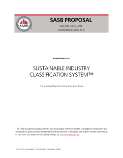 Sustainable Industry Classification System