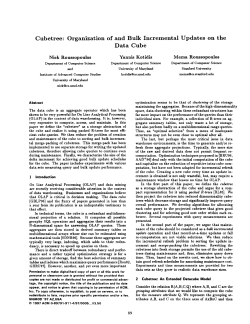 Cubetree: Organization of and Bulk Incremental Updates on