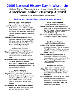 Taking a Stand in - Wisconsin Labor History Society