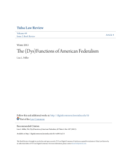 (Dys)Functions of American Federalism