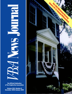 Dec. 2004/Jan. 2005 - The Virginia Bar Association