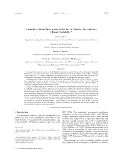 Atmosphere-Ocean Interaction in the North Atlantic: Near