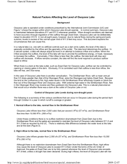 Natural Factors Affecting the Level of Osoyoos Lake Page 1 of 7