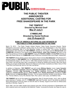 the public theater announces additional casting for free