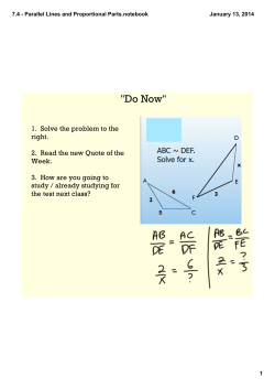 7.4 - Parallel Lines and Proportional Parts.notebook