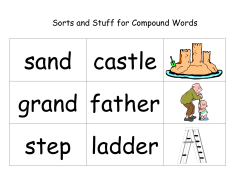 Sorts and Stuff for Compound Words