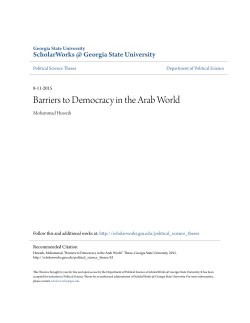 Barriers to Democracy in the Arab World