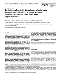 Cavitation vulnerability in roots and shoots: does