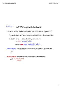 3.4 Radicals.notebook