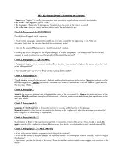 SB 1.17- George Orwell`s &ldquo;Shooting an Elephant&rdquo;