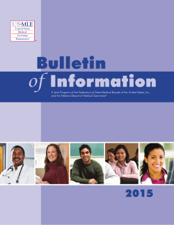 2015 Bulletin of Information