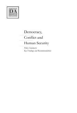 Democracy, Conflict and Human Security