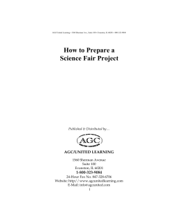 How to Prepare a Science Fair Project