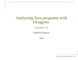 Analyzing Java programs with Octagons