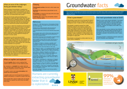 Groundwater facts - Connected Waters Initiative