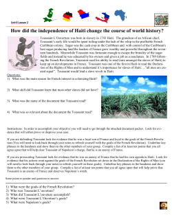 How did the independence of Haiti change the course of world
