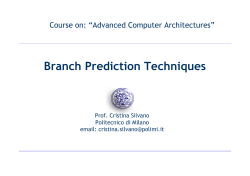 Lesson 2: Branch Prediction Techniques