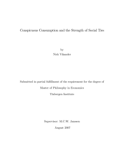 Conspicuous Consumption and the Strength of Social Ties