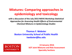 Mixtures: Comparing approaches in Mixtures: Comparing