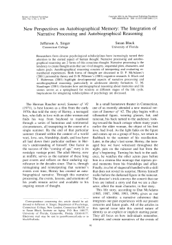 New Perspectives on Autobiographical Memory - Self