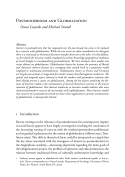 Postmodernism and Globalization