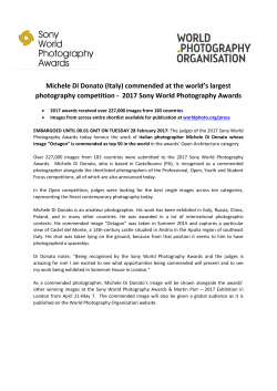 Michele Di Donato (Italy) commended at the world`s largest