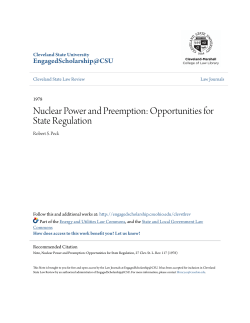 Nuclear Power and Preemption