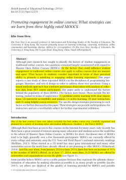 Promoting engagement in online courses: What - IFRES