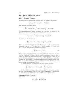 4.6 Integration by parts