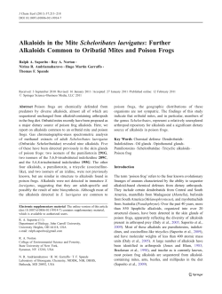 Alkaloids in the Mite Scheloribates laevigatus: Further