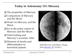 Today in Astronomy 111: Mercury