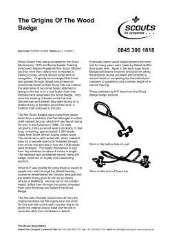 The Origins of the Wood Badge - The Scout Association