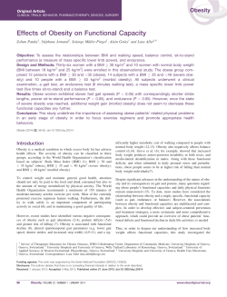 Effects of obesity on functional capacity