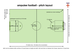 amputee football - pitch layout