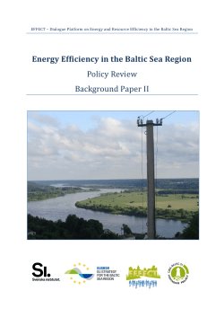 Energy Efficiency in the Baltic Sea Region Policy Review