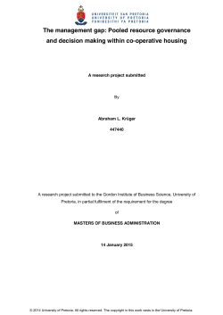 The Management Gap: Pooled Resource Governance and Decision