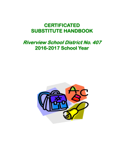 Certificated Substitute Handbook
